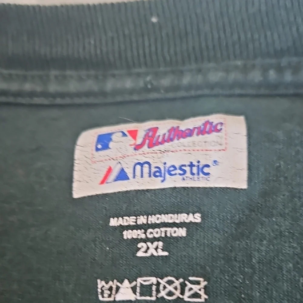 Oakland A's Majestic Authentic Collection Dark Green Shirt